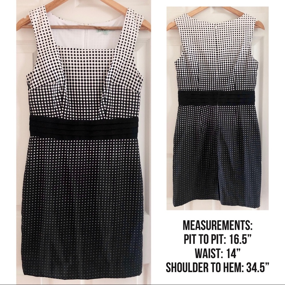 Cleo Petites Geometric Pattern Square Neck Dress